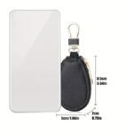 Faux Leather Zipper Key Case – Compact Key Organizer with - Image 2