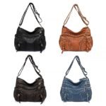 Women's Vintage Brown Faux Leather Shoulder Bag – Boho - Image 10