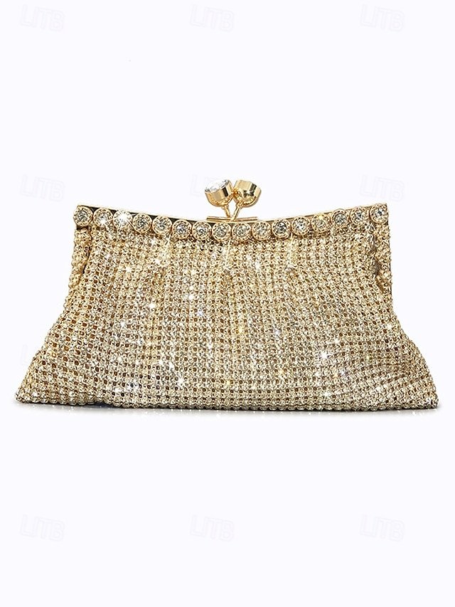 bvmnmu1736938930921 Women's Green Sage Rhinestone Clutch Purse – Vintage - Image 1