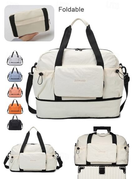 Women's Foldable Travel Duffel Bag – Water-Repellent