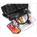 Women's Blue Faux Leather Handbag – Stylish Large - Image 3