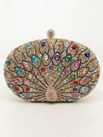 Women's Rhinestone Peacock Clutch Bag – Luxury Evening - Image 12