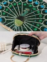 Women's Rhinestone Peacock Clutch Bag – Luxury Evening - Image 6