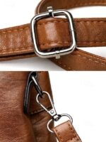 Women's Large Faux Leather Shoulder Tote Bag with Multiple - Image 12