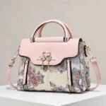 Women's Elegant Swan Pendant Handbag - Black and White - Image 12