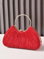 Women's Christmas Party Velvet Handbag – Elegant Red, - Image 10