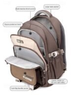 Teen Large Capacity Waterproof Backpack with Cute Toast Pendant - Image 3