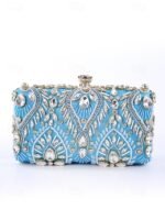 Women's Clutch Evening Bag Wristlet Shoulder Bags Silk - Image 12