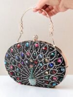 Women's Rhinestone Peacock Clutch Bag – Luxury Evening - Image 10