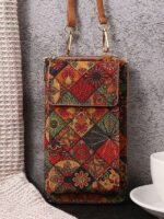 Women's Vintage Boho Phone Crossbody Bag with Adjustable - Image 4