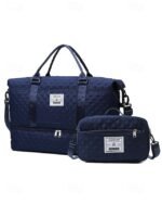 Women's Polyester Quilted Duffel Bag Set, Multiple Colors, - Image 21