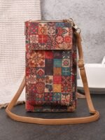 Women's Vintage Boho Phone Crossbody Bag with Adjustable - Image 11