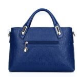 Women's 4-Piece Blue Handbag Set with Teddy Bear Charm - - Image 4