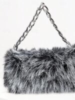Women's Faux Fur Chain Bag – Plush and Stylish with - Image 8