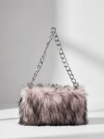 Women's Faux Fur Chain Bag – Plush and Stylish with - Image 18