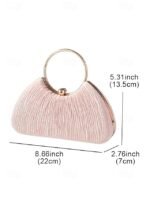 Women's Christmas Party Velvet Handbag – Elegant Red, - Image 8