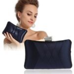 Women's Satin Evening Clutch Bag – Elegant Purple Purse - Image 5