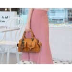 Women's Blue Faux Leather Handbag – Stylish Large - Image 16