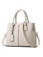 Women's Faux Leather Handbag with Adjustable Strap, - Image 18