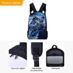 Electric Blue Leopard Backpack for Boys and Teens – Fierce - Image 6