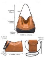 4-Piece Women's Handbag Set – Faux Leather Shoulder Bag, - Image 10