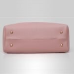 Women's 3-Piece Handbag Set - Pink Faux Leather Tote, - Image 5