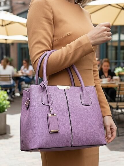 Women's Faux Leather Handbag with Adjustable Strap,