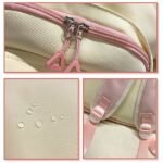 Girls' Yellow and Pink School Backpack with Plush Teddy - Image 8