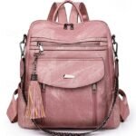 Women's Faux Leather Convertible Backpack Purse – Vintage