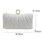 Elegant Gold Glitter Evening Clutch Bag with Rhinestone Ring - Image 5