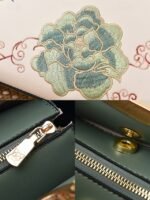 Women's Embroidered Faux Leather Handbag with Scarf Accent - Image 9