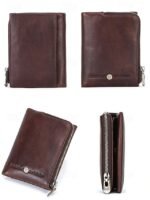 Men's RFID Blocking Cowhide Leather Bifold Wallet with - Image 7