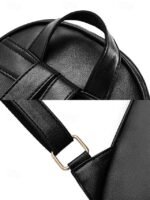 Women's Quilted Pink Leather Backpack Wristlet Card Holder - Image 9