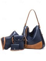 4-Piece Women's Handbag Set – Faux Leather Shoulder Bag, - Image 11