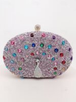 Women's Rhinestone Peacock Clutch Bag – Luxury Evening - Image 17