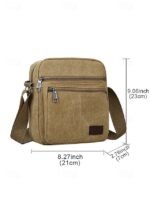 Men's Canvas Crossbody Bag, Multiple Colors, Durable - Image 10