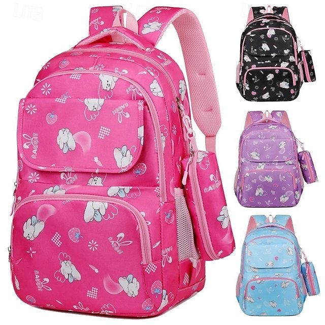 qzpomr1752486609347 Children's Cartoon Printed School Backpack with - Image 1