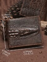 Men's Genuine Leather Wallet with Crocodile Head Design – - Image 12