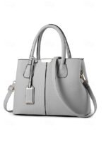 Women's Faux Leather Handbag with Adjustable Strap, - Image 17