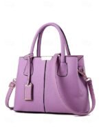 Women's Faux Leather Handbag with Adjustable Strap, - Image 16