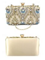 Women's Clutch Evening Bag Wristlet Shoulder Bags Silk - Image 5