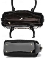 Women's Patent Faux Leather Handbag Set – Glossy - Image 8