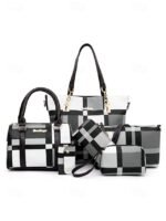 Women's Christmas Plaid Handbag Set, Multi-color Faux - Image 12