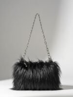Women's Faux Fur Chain Bag – Plush and Stylish with - Image 20