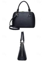 Women's 3-Piece Brown Woven Faux Leather Handbag Set – - Image 6