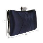 Women's Satin Evening Clutch Bag – Elegant Purple Purse - Image 4
