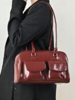 Women's Large Capacity Faux Leather Handbag, Multiple - Image 4