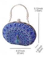 Women's Rhinestone Peacock Clutch Bag – Luxury Evening - Image 7