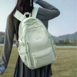 Women's Pastel Green School Backpack – Lightweight Large
