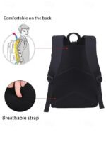 Cute cat print backpack for kids and teens - Denim style, Double - Image 7